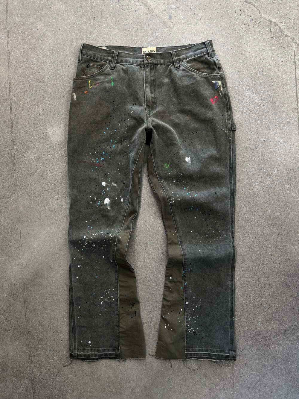 OG Gallery Dept. Paint Splatter Carpenter Flare Pants - 34”